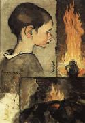 Louis Anquetin Child's Profile and Study for a Still Life USA oil painting artist